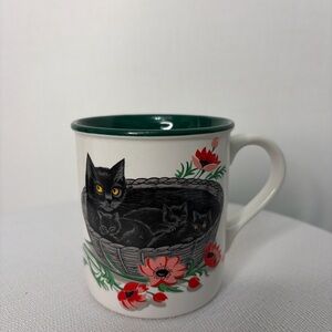 Potpourri Press Black Cat Mug 1991 – Vintage Ceramic – Excellent(F76)”✨
